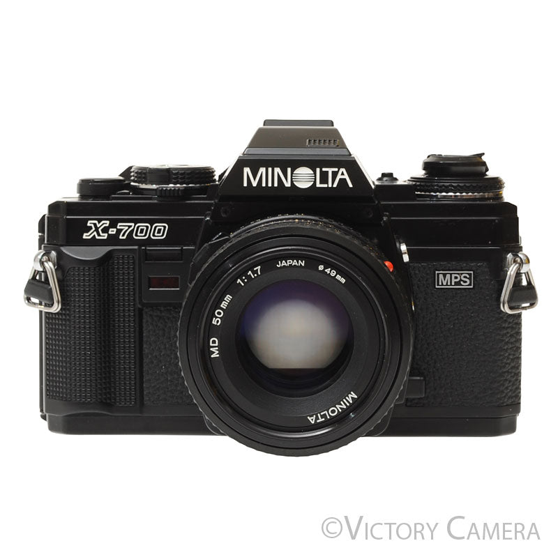 Minolta X-700 X700 Black 35mm SLR Film Camera w/ 50mm f1.7 Lens  [EXC+] - Victory Camera