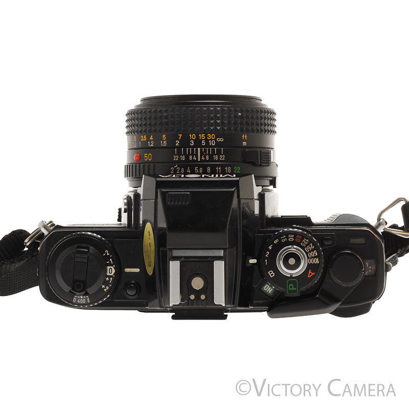 Minolta X-700 X700 Black 35mm SLR Film Camera w/ 50mm f2 Lens  [EXC] - Victory Camera