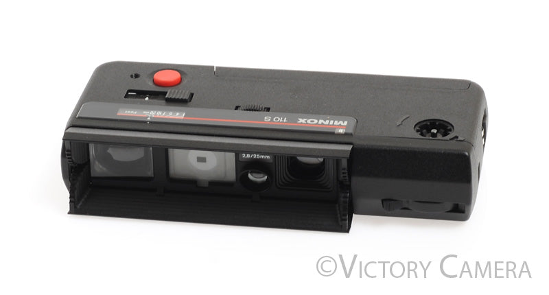 Minox 110s Black Subminiature Spy Camera w/ 25mm f2.8 Lens -Clean but Jammed- - Victory Camera