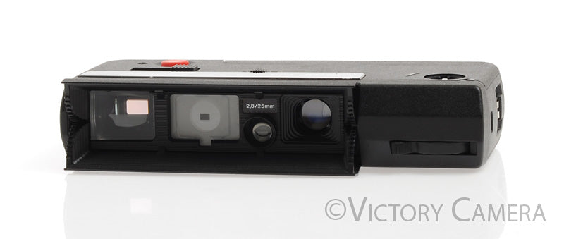 Minox 110s Black Subminiature Spy Camera w/ 25mm f2.8 Lens -Clean but Jammed- - Victory Camera