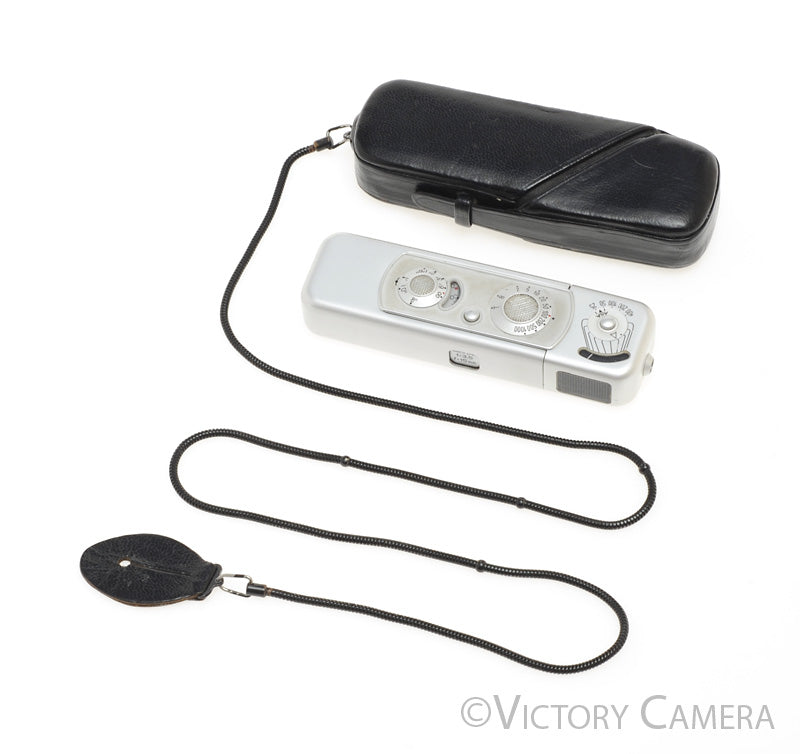 Minox B Subminiature Spy Camera w/ 15mm f3.5 Lens, Case &amp; Chain - Victory Camera