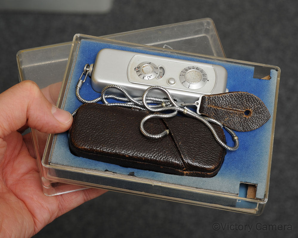 Minox III Chrome Subminiature Spy Camera With Case and Chain [EXC] - Victory Camera