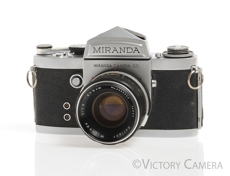 Miranda 35mm Chrome Camera w/ 5cm 50mm f1.9 Lens -Clean- - Victory Camera