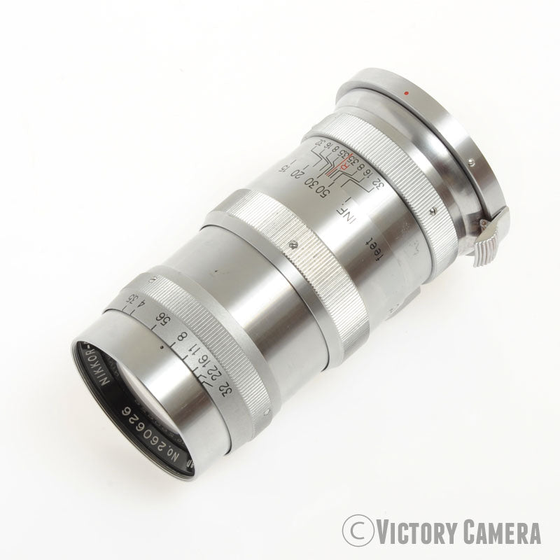 Nikon Nikkor-Q.C 13.5cm 135mm f3.5 S Mount Rangefinder Lens w/ Shade - Victory Camera