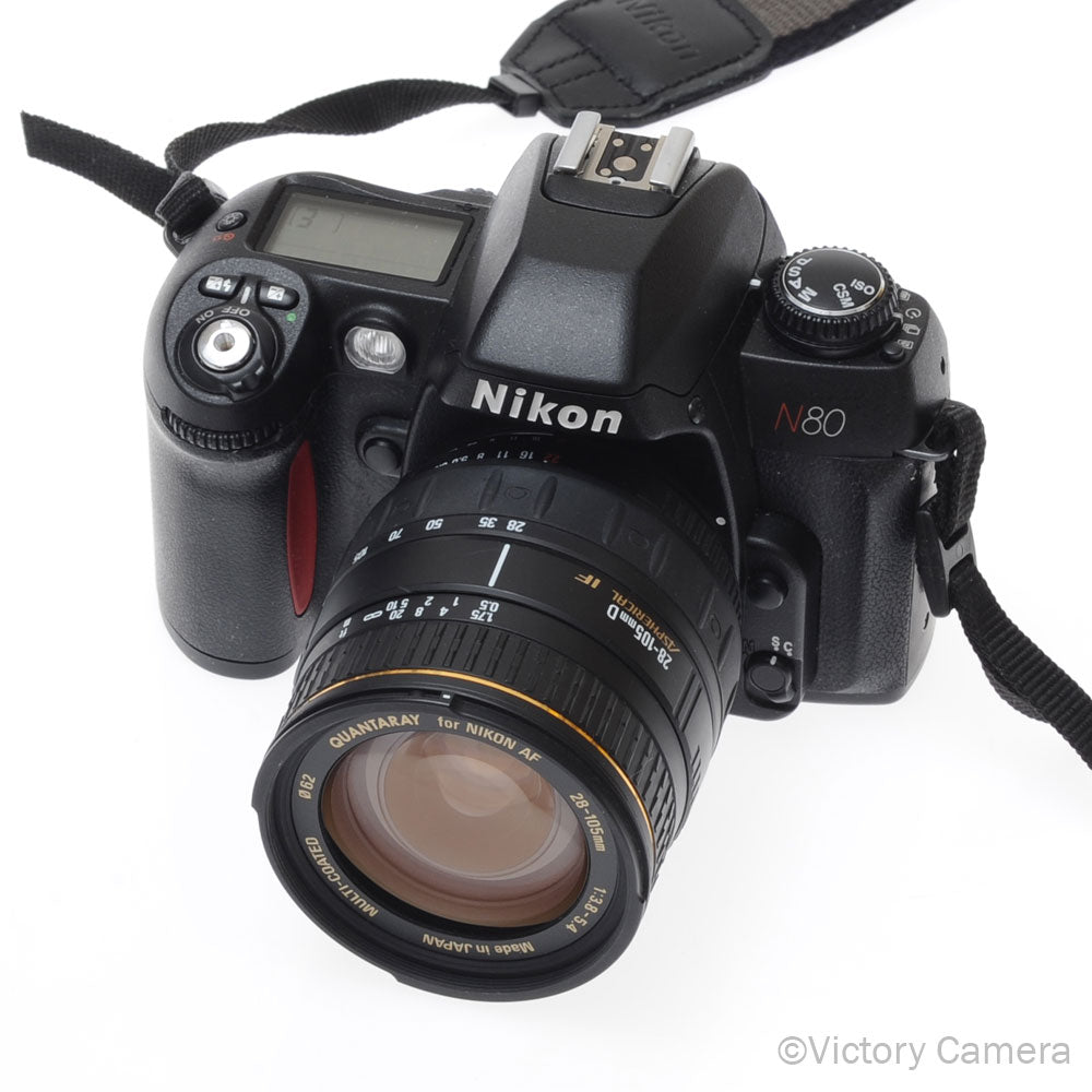 Nikon N80 AF SLR 35mm Film Camera w/ 28-105mm Zoom Lens [EXC] - Victory Camera