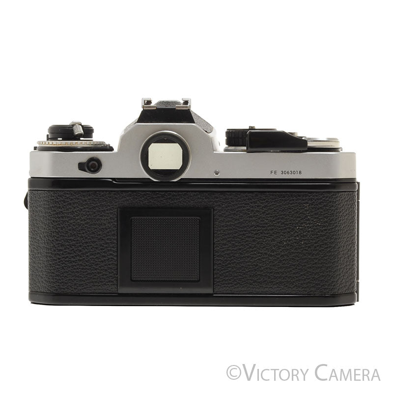 Nikon FE Chrome 35mm Film Camera 50mm F1.8 Lens [EXC] - Victory Camera