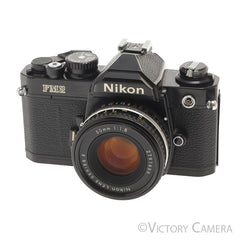 Nikon FM2-N FM2N 35mm Black Film SLR w Nikon 50mm f1.8 Series E Lens [