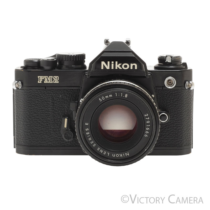 Nikon FM2-N FM2N 35mm Black Film SLR w Nikon 50mm f1.8 Series E Lens [EXC-] - Victory Camera