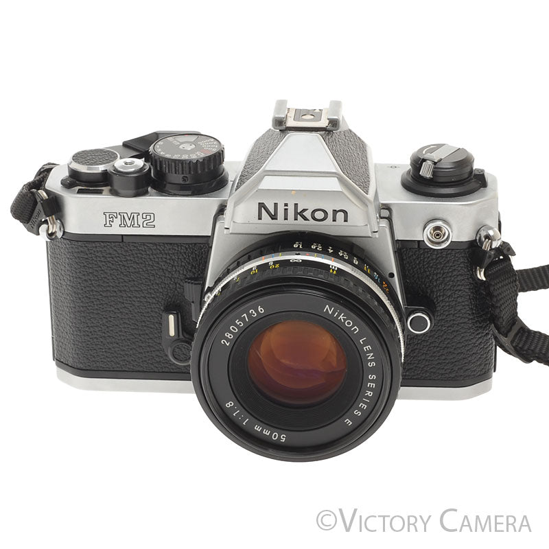 Nikon FM2-N FM2N Chrome Camera Body w/ 50mm f1.8 AI-s Lens [EXC+] - Victory Camera