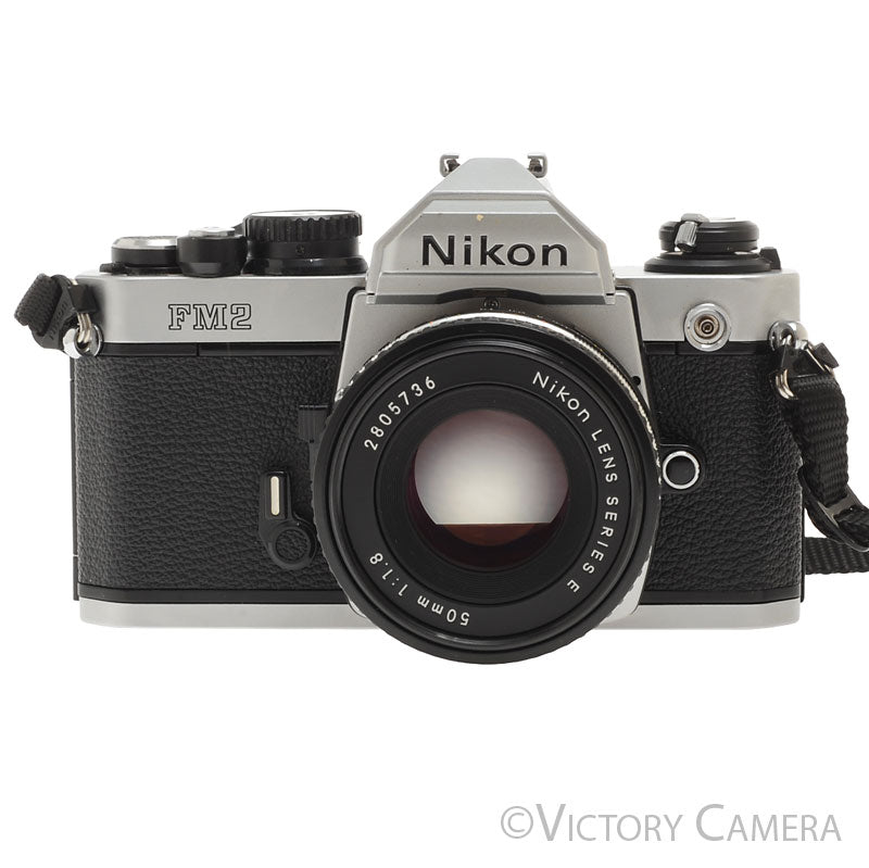 Nikon FM2-N FM2N Chrome Camera Body w/ 50mm f1.8 AI-s Lens [EXC+] - Victory Camera