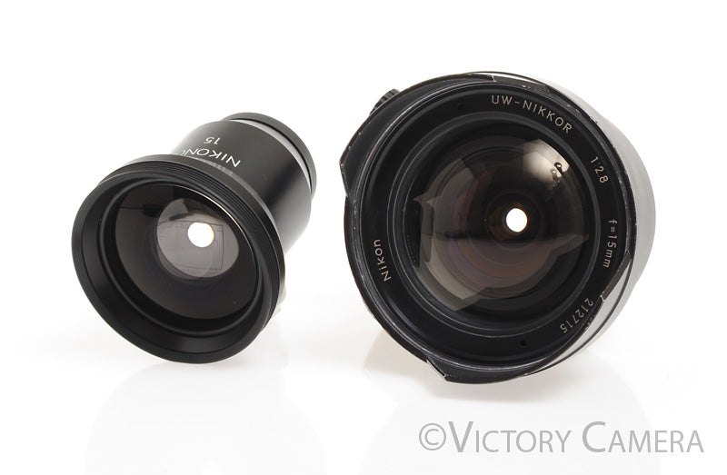 Nikon UW-Nikkor 15mm f2.8 Underwater Wide Angle Lens w/ Finder [EXC] - Victory Camera