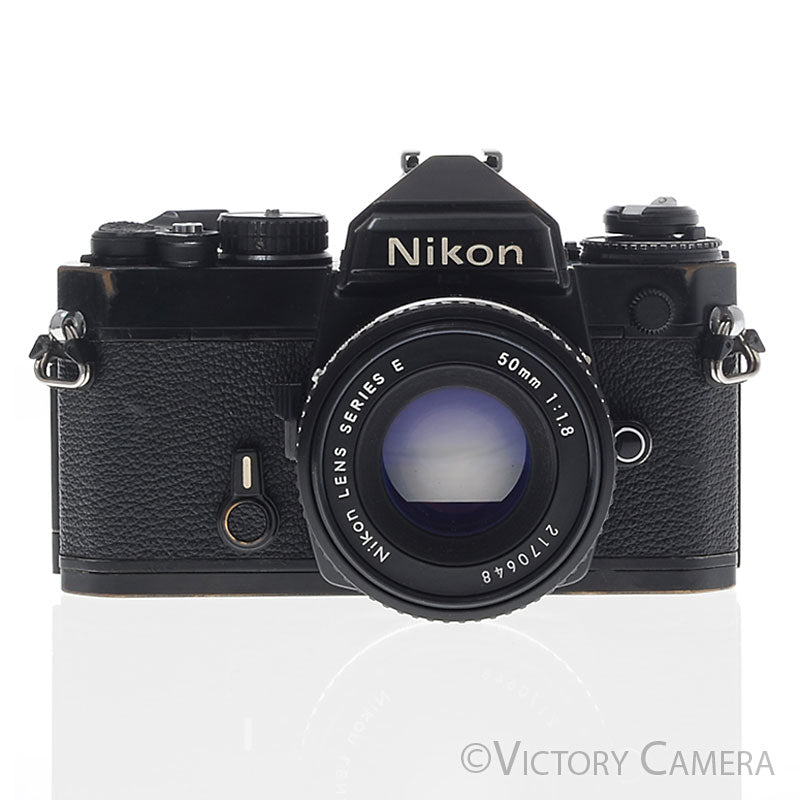 Nikon FE Black 35mm Film Camera with 50mm f1.8 AI-S Lens [EXC] - Victory Camera