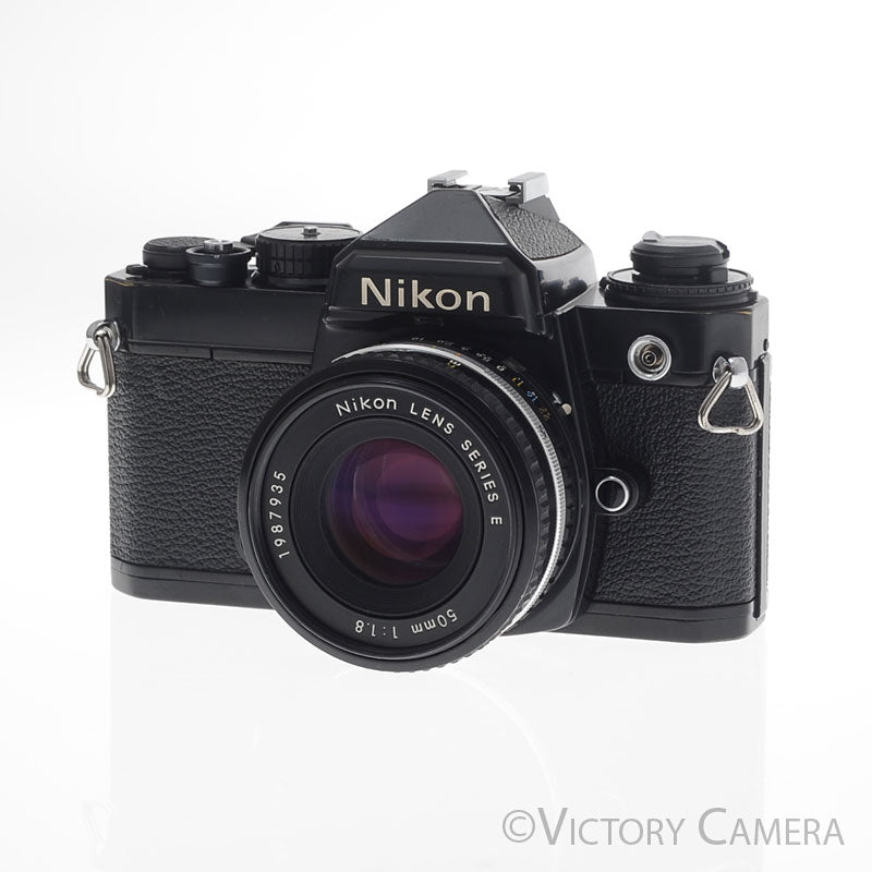Nikon FE Black 35mm Film Camera with 50mm f1.8 AI-S Lens [EXC+] - Victory Camera