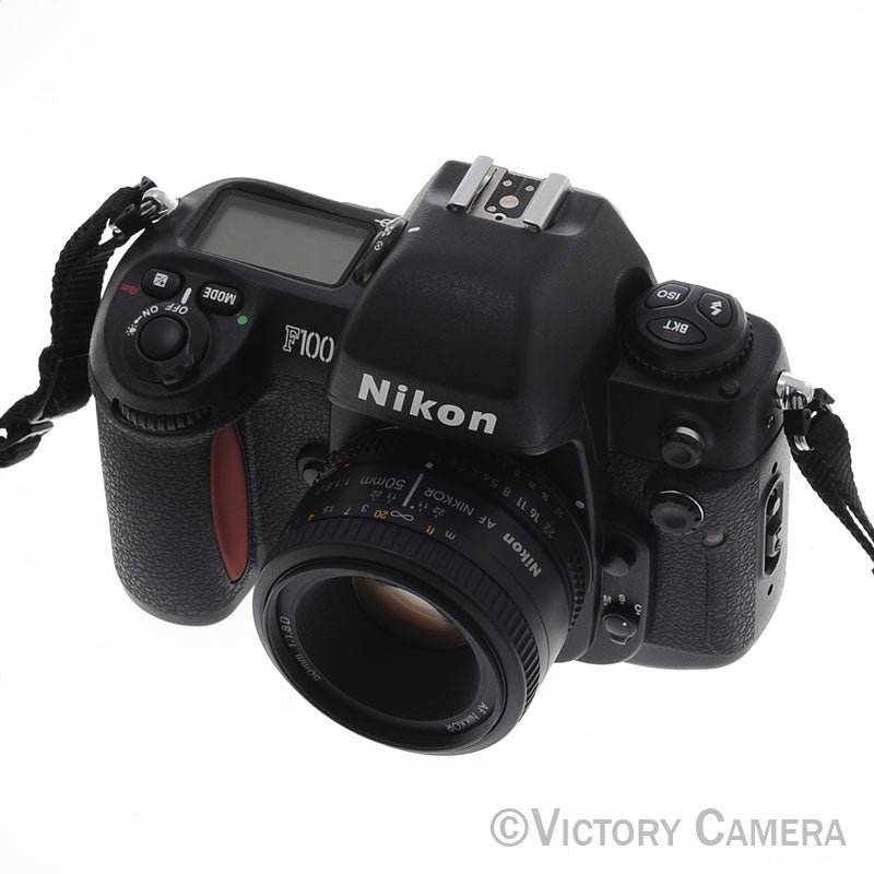 Nikon F100 Autofocus 35mm Film SLR Camera w/ AF Nikkor 50mm f1.8 Lens [EXC+]