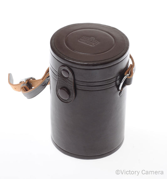 Nikon Nippon Kogaku 4" Brown Leather Lens Case [EXC-] image 1