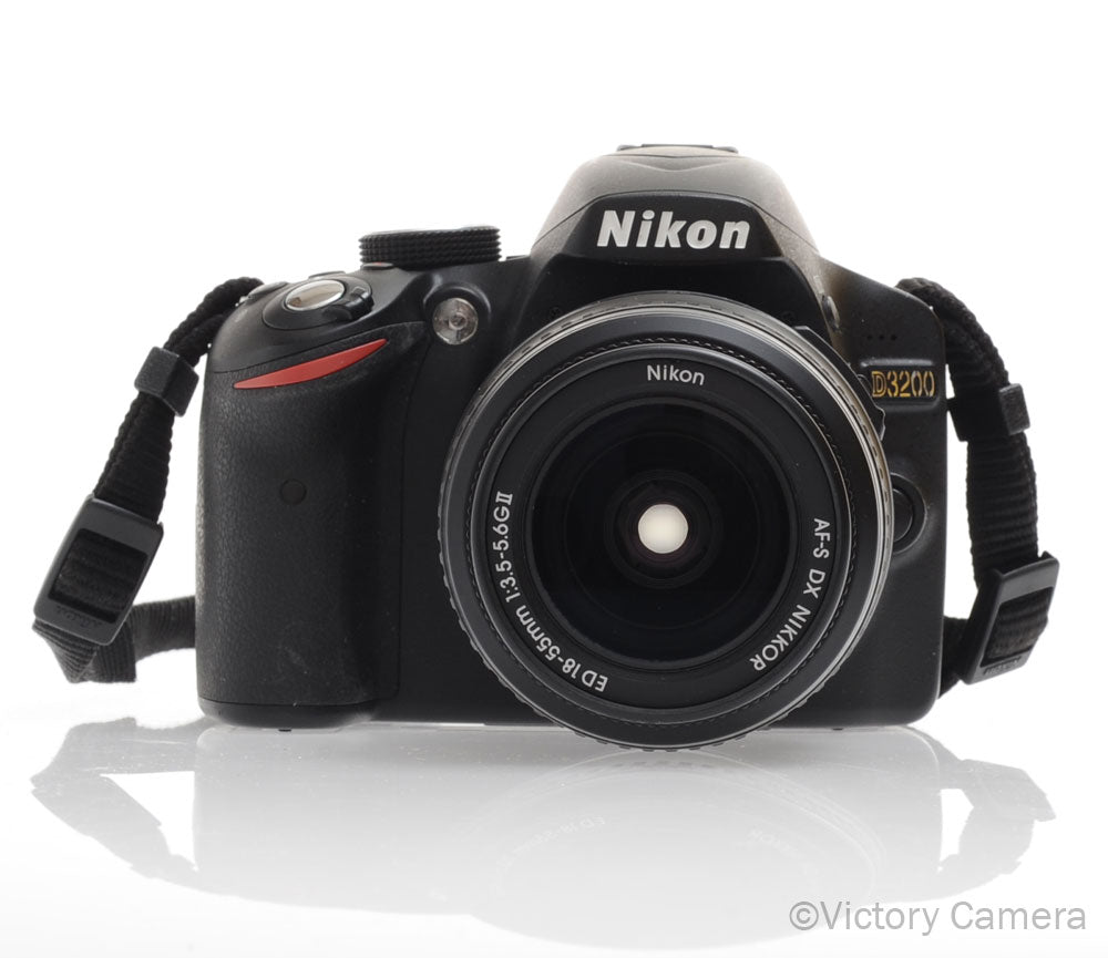 Nikon D3200 Digital SLR Camera Body w/ 18-55mm Lens ~4,448 Shutter Count [EXC] - Victory Camera