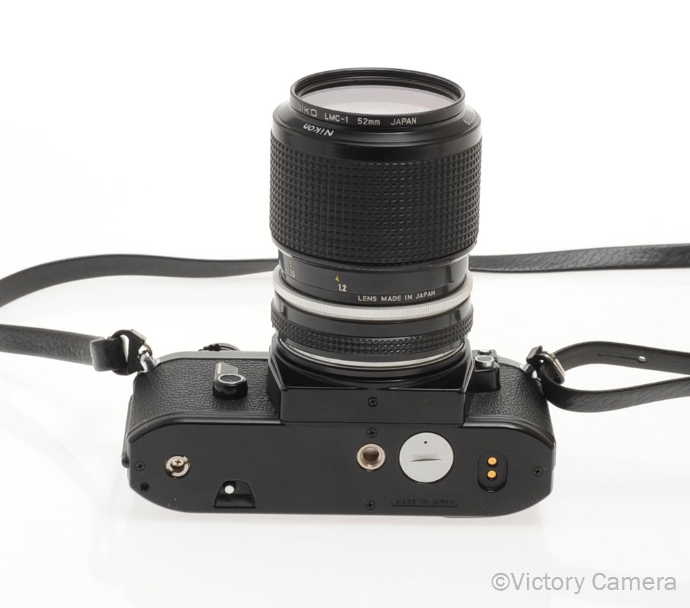 Nikon EM Black 35mm Film Camera with 43-86mm Zoom Lens [EXC] - Victory Camera