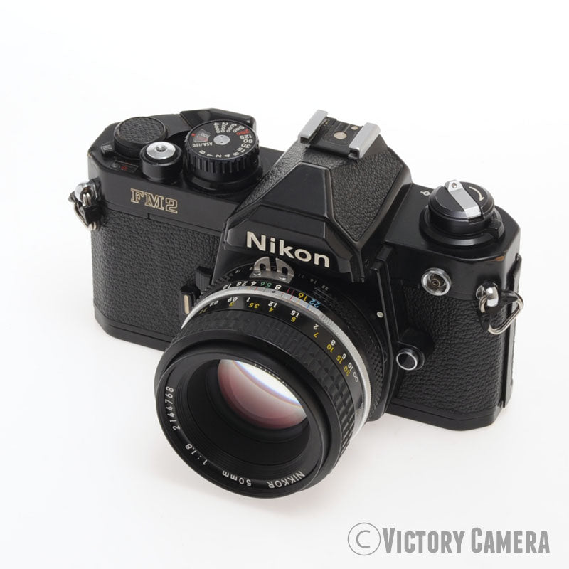 Nikon FM2-N FM2N Black Camera Body w/ 50mm f1.8 AI Lens [EXC-] - Victory Camera