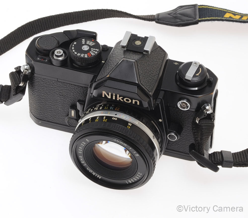 Nikon FM Black 35mm Film Camera w/ 50mm f1.8 AI-s Lens [EXC] - Victory Camera