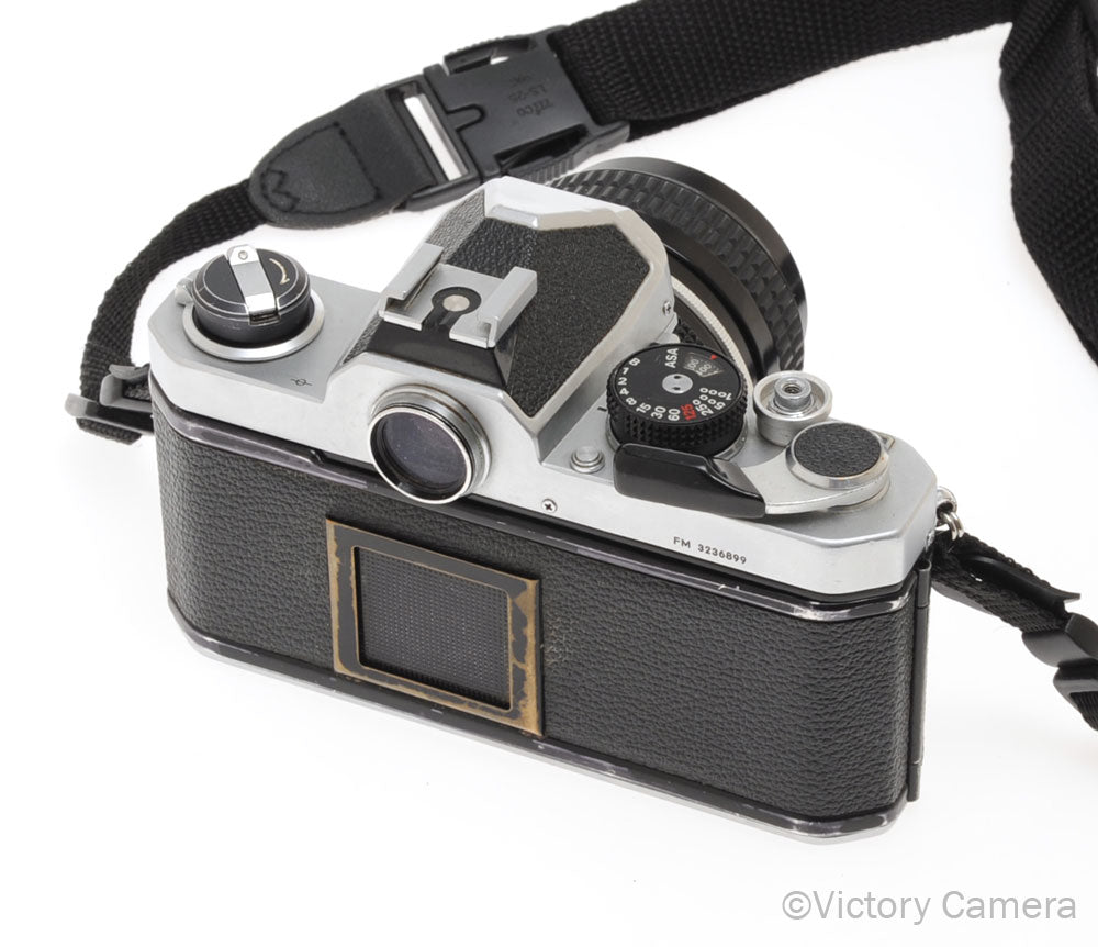 Nikon FM Chrome 35mm Film Camera w/ 50mm f2 AI Lens [EXC]