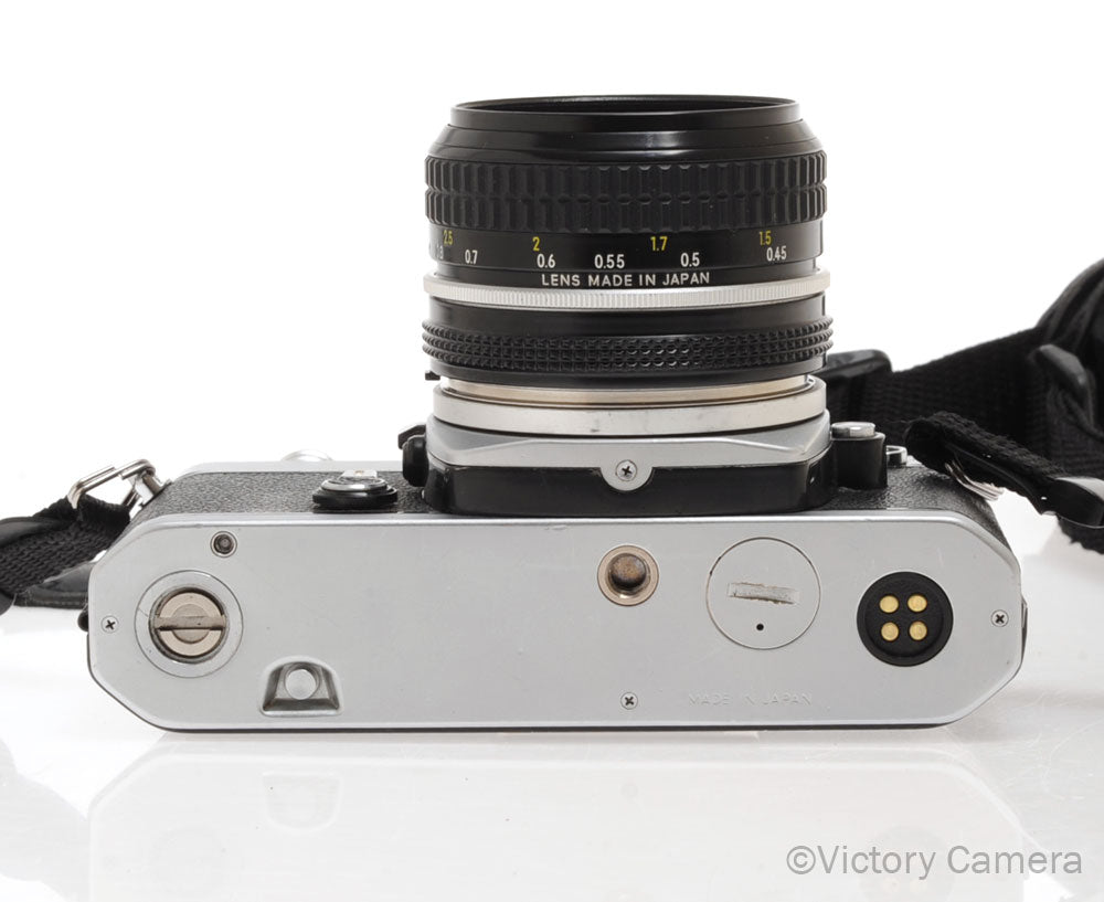 Nikon FM Chrome 35mm Film Camera w/ 50mm f2 AI Lens [EXC]