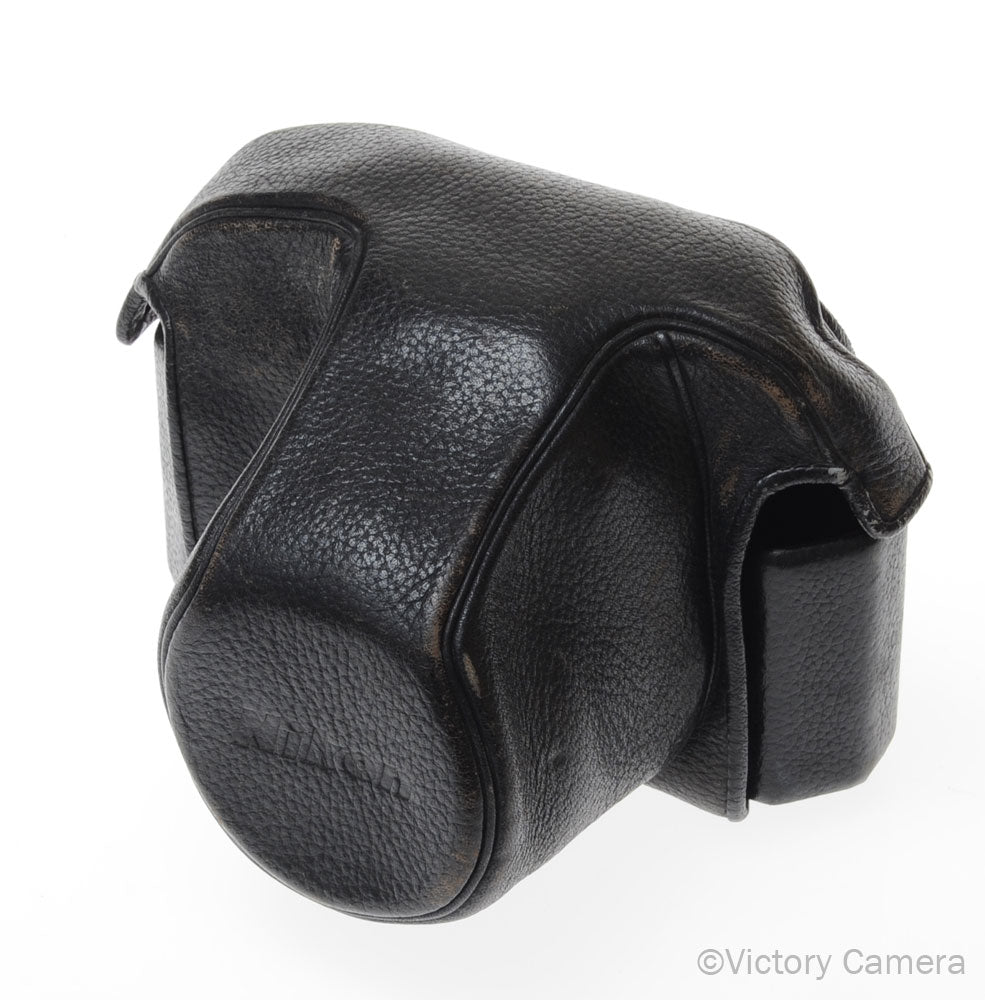 Nikon F2 CF-1 Ever Ready Leather Black PEBBLE Camera Case [EXC-] - Victory Camera