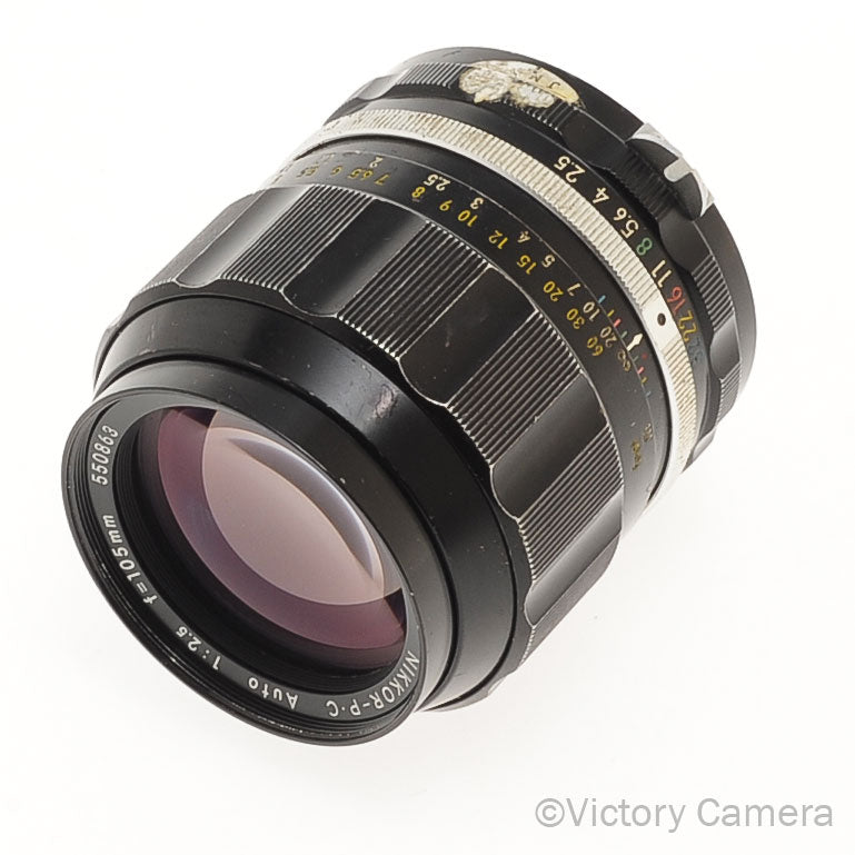 Nikon Nikkor-P.C 105mm f2.5 Photomic non-AI Telephoto Prime Lens [EXC] - Victory Camera