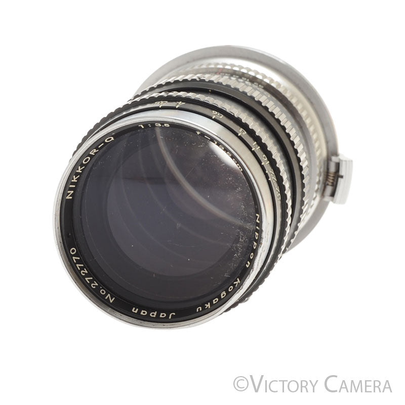 Nikon Nikkor-Q 13.5cm 135mm F3.5 S Mount Black Rangefinder Lens [GOOD] - Victory Camera