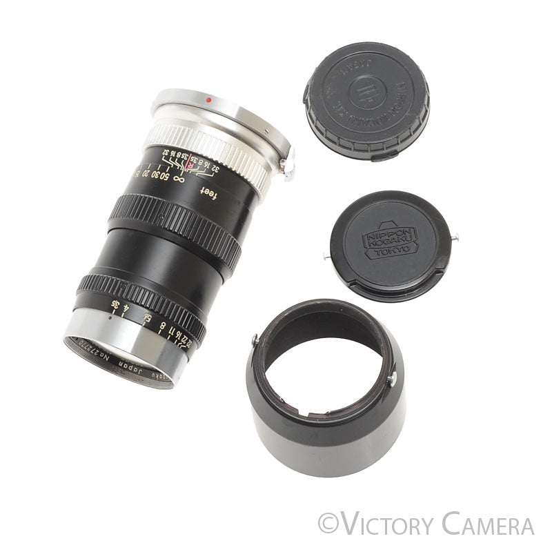 Nikon Nikkor-Q 13.5cm 135mm F3.5 S Mount Black Rangefinder Lens [GOOD] - Victory Camera