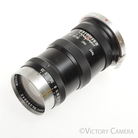 Nikon Nikkor-Q.C 13.5cm 135mm f3.5 S Mount Rangefinder Lens w/ Shade [EXC]