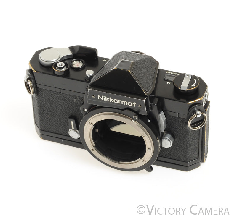 Nikon Nikkormat FTN Black 35mm SLR Camera Body -No Meter- [BAR] - Victory Camera