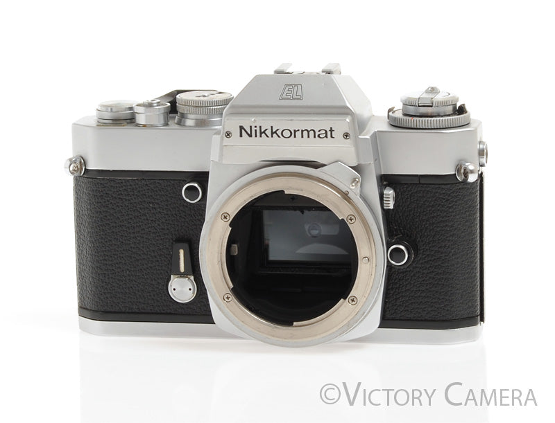 Nikon Nikkormat EL Chrome 35mm SLR Camera Body -Good Meter- [EXC] - Victory Camera