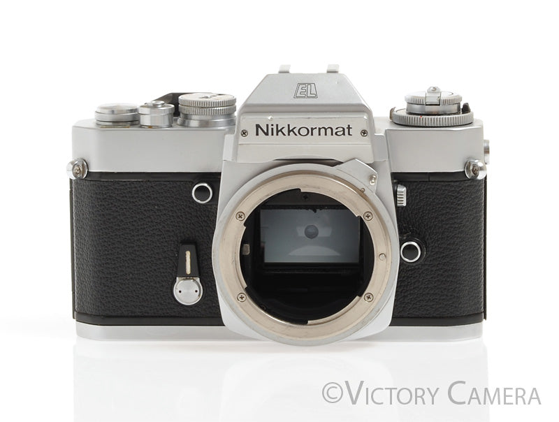 Nikon Nikkormat EL Chrome 35mm SLR Camera Body -Good Meter- [EXC] - Victory Camera