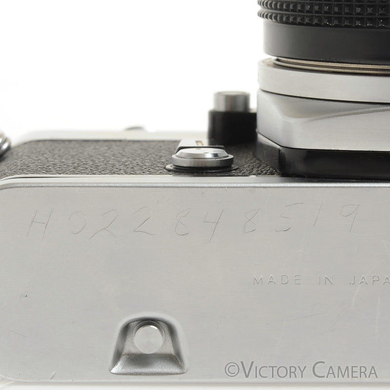 Nikon Nikkormat EL Chrome 35mm Camera w/ 50mm f2 Lens -New Seals- [EXC] - Victory Camera