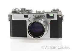 filmcamera Nikon S2 + NIKKOR-H•C 5cm f2 EXC+5】Nikon S2 Rangefinder Sliver film Camera Nikkor H.C
