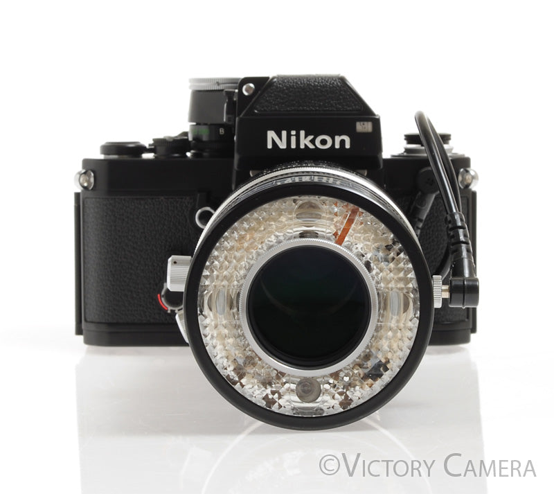 Nikon F2 w/ Rare 200mm f5.6 Macro Medical Lens + LD-1 DC Unit [EXC+] - Victory Camera