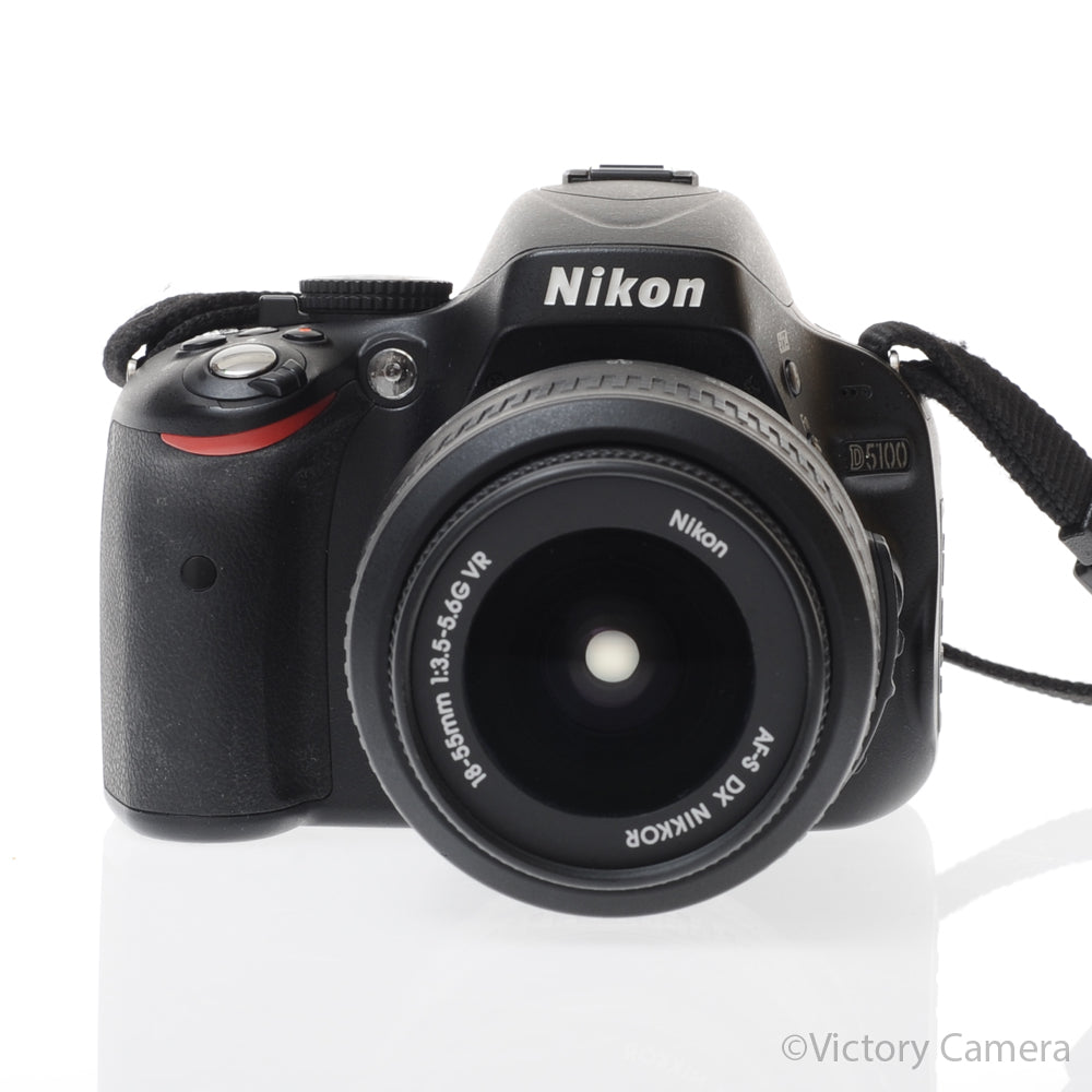 Nikon D5100 16.2MP DSLR w/ 18-55mm F3.5-5.6 AF-S G VR Zoom Lens - [EXC+] image 1