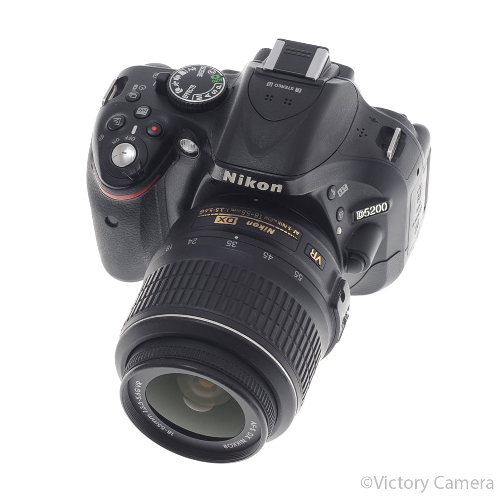 Nikon D5200 Black 24.1MP DSLR w/ 18-55mm Lens ~15,649 Shutter [EXC-] image 2