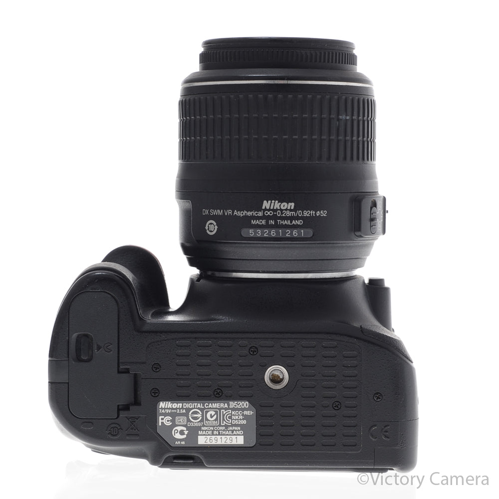 Nikon D5200 Black 24.1MP DSLR w/ 18-55mm Lens ~15,649 Shutter [EXC-] image 4