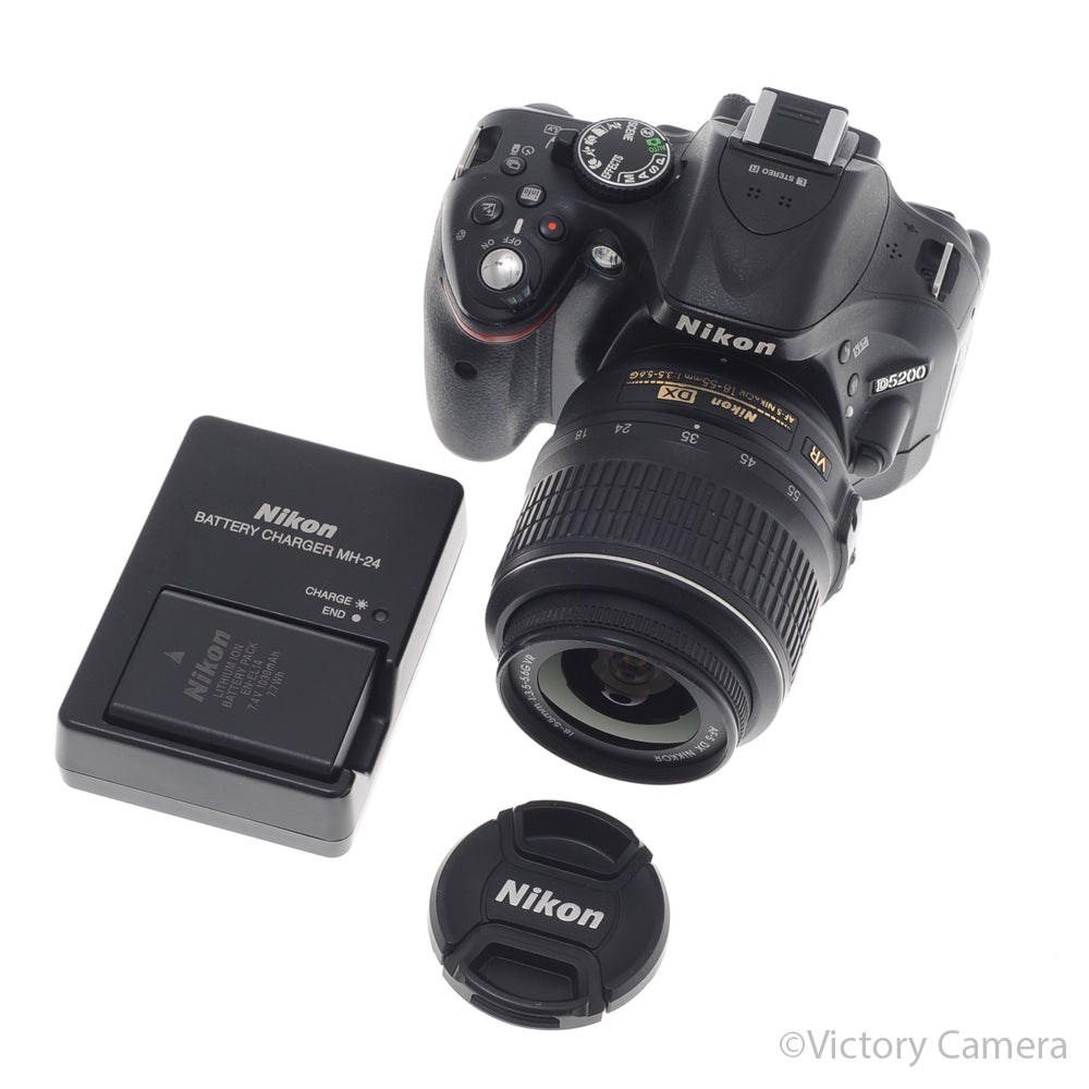 Nikon D5200 Black 24.1MP DSLR w/ 18-55mm Lens ~15,649 Shutter [EXC-] image 5