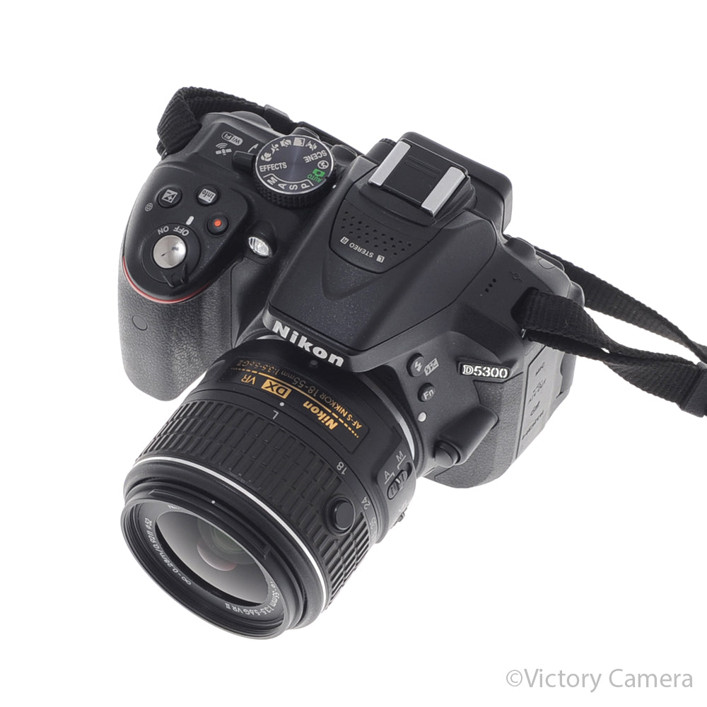 Nikon D5300 Black 24.2MP Digital SLR Camera w/ 18-55mm Zoom Len [EXC+] image 2