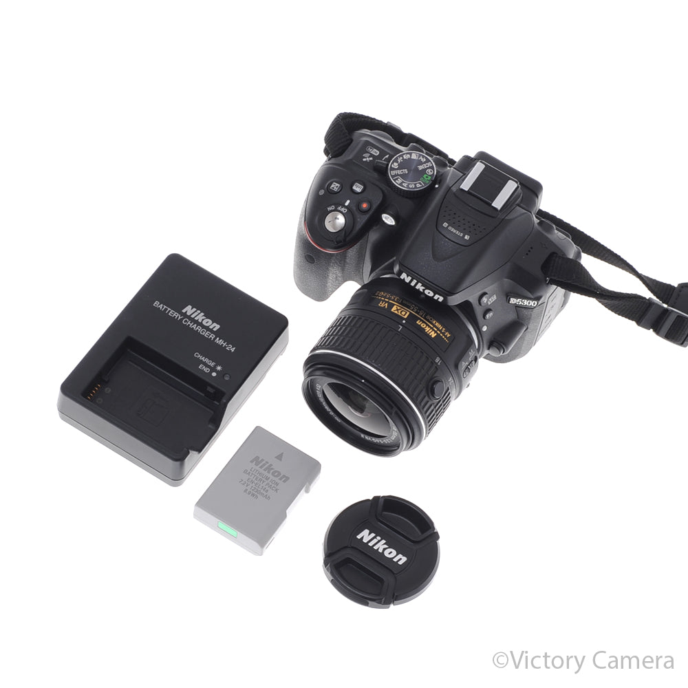 Nikon D5300 Black 24.2MP Digital SLR Camera w/ 18-55mm Zoom Len [EXC+] image 5