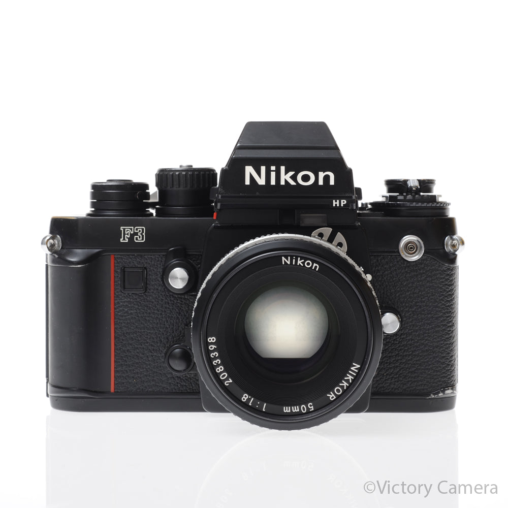 Nikon F3 HP F3HP 35mm Film Camera w/ Nikon 50mm f1.8 AI Lens [EXC]