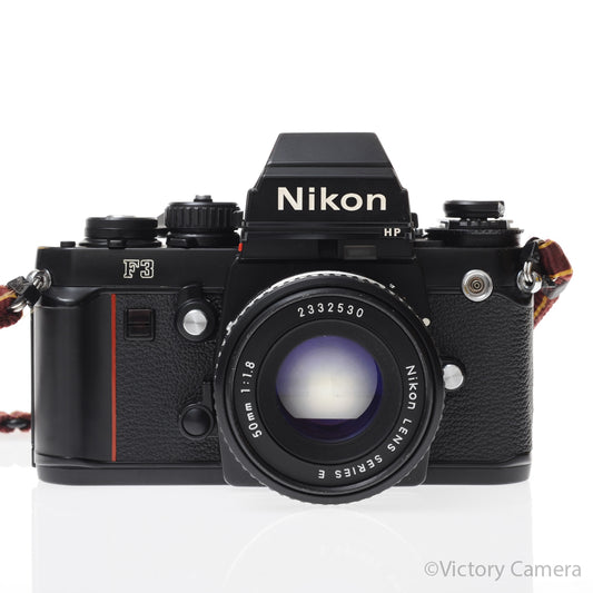 Nikon F3 HP F3HP 35mm Film Camera w/ Nikon 50mm f1.8 AI-S Lens [EXC] image 1