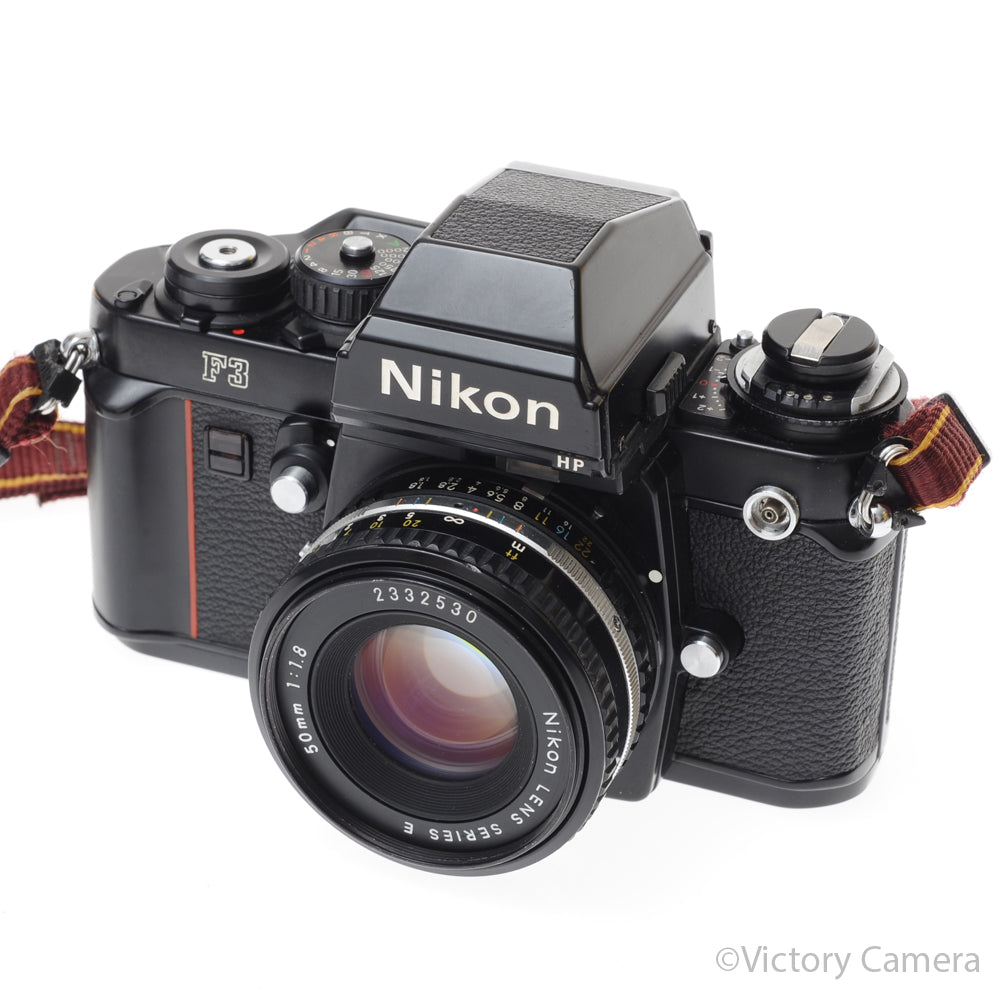 Nikon F3 HP F3HP 35mm Film Camera w/ Nikon 50mm f1.8 AI Lens [EXC]