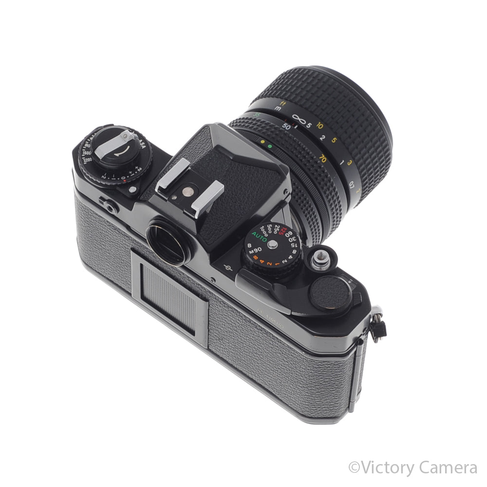 Nikon FE Black 35mm Film Camera with 35-70mm Zoom Lens [EXC+] - Victory Camera