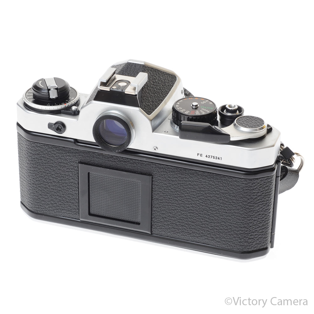 Nikon FE Chrome 35mm Film Camera 50mm f1.8 Lens [EXC+] image 3