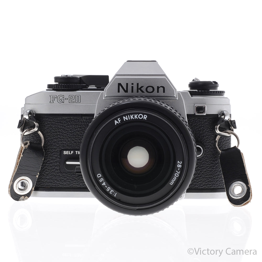 Nikon FG-20 FG20 35mm Camera with Nikon 28-70mm Zoom Lens [EXC]