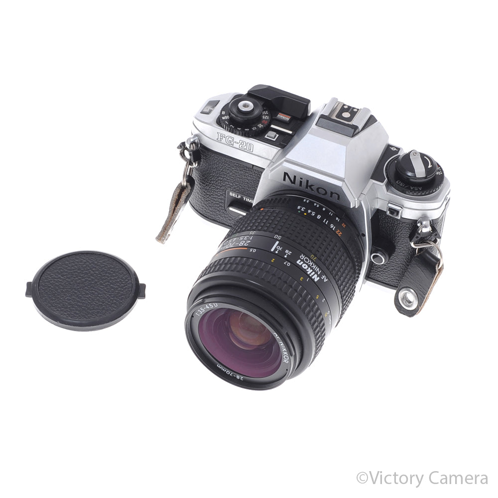 Nikon FG-20 FG20 35mm Camera with Nikon 28-70mm Zoom Lens [EXC]