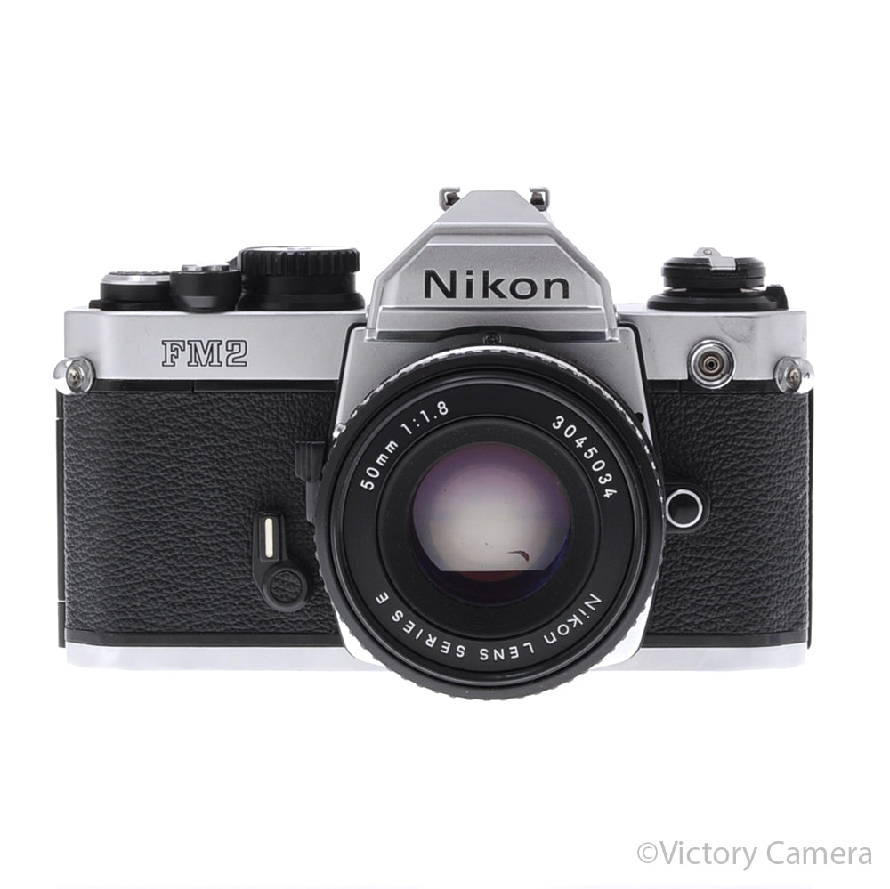 Nikon FM2 35mm Chrome Film SLR w Nikon 50mm f1.8 AI-S Lens [EXC+] - Victory Camera